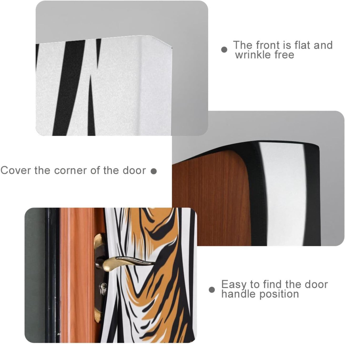 Susiyo Aggressive Tigers Halloween Door Cover Stretch Fabric 32x79 In