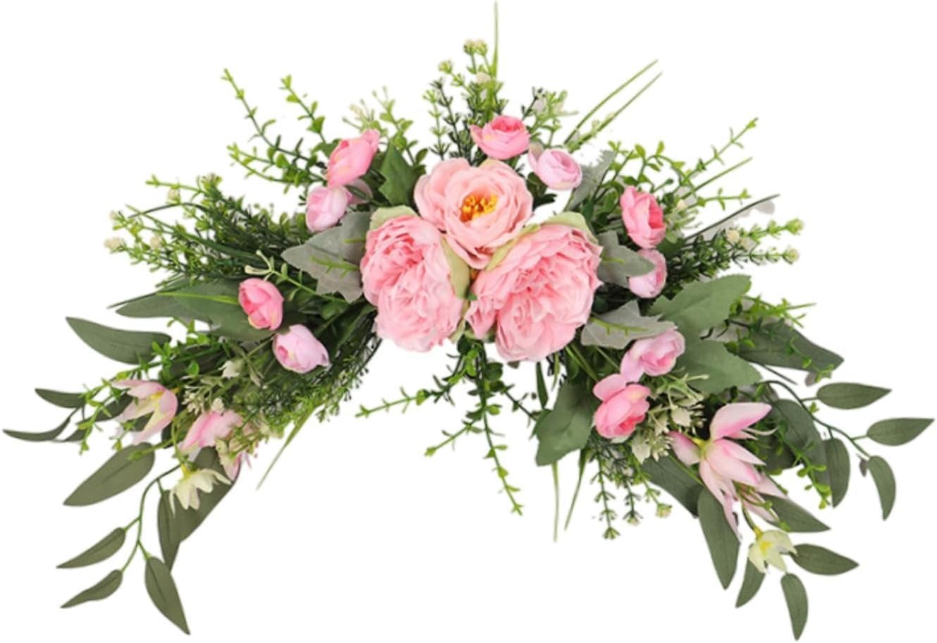 Predolo Wedding Arch Artificial Peony Flower Swag Pink