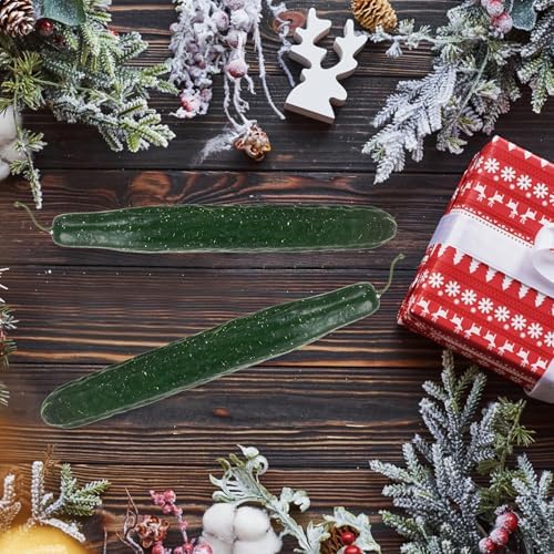 FAVOMOTO 3PCS Lifelike Green Cucumber Decorations