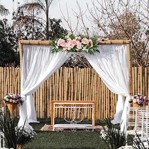 Artificial Rose Wedding Arch Decor Pink Floral Swag