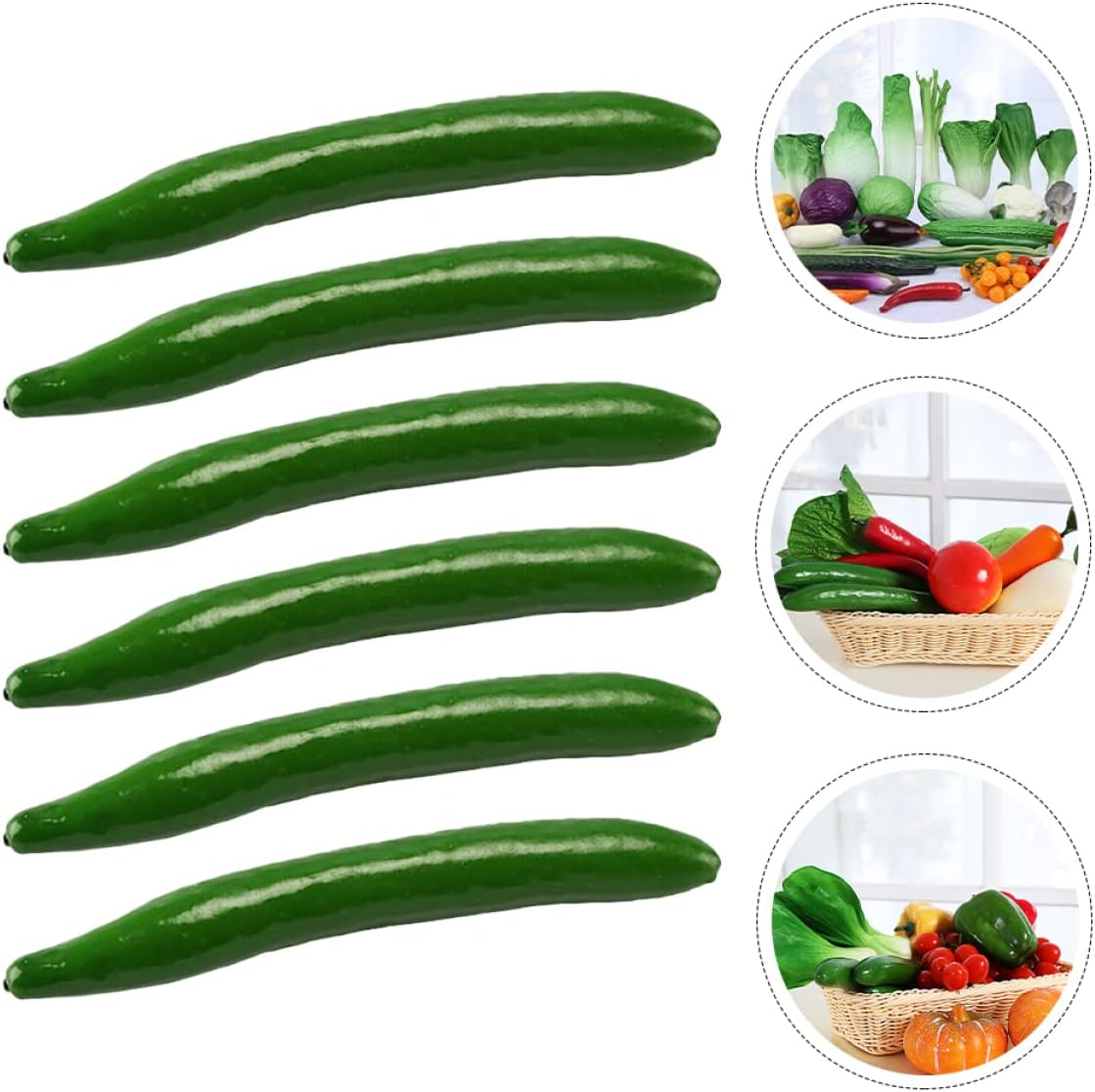 Toyvian Artificial Cucumber Foam Decor Model