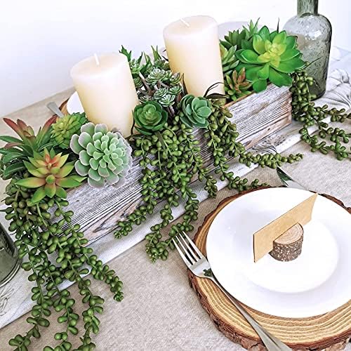 Supla 4 Pcs Artificial Hanging Succulent Decor