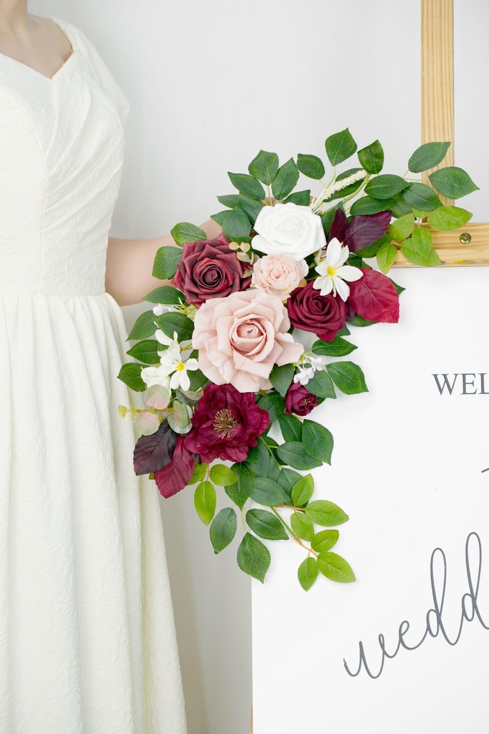 Piklado Wedding Decor Welcome Sign Flower Backdrop Garland 1