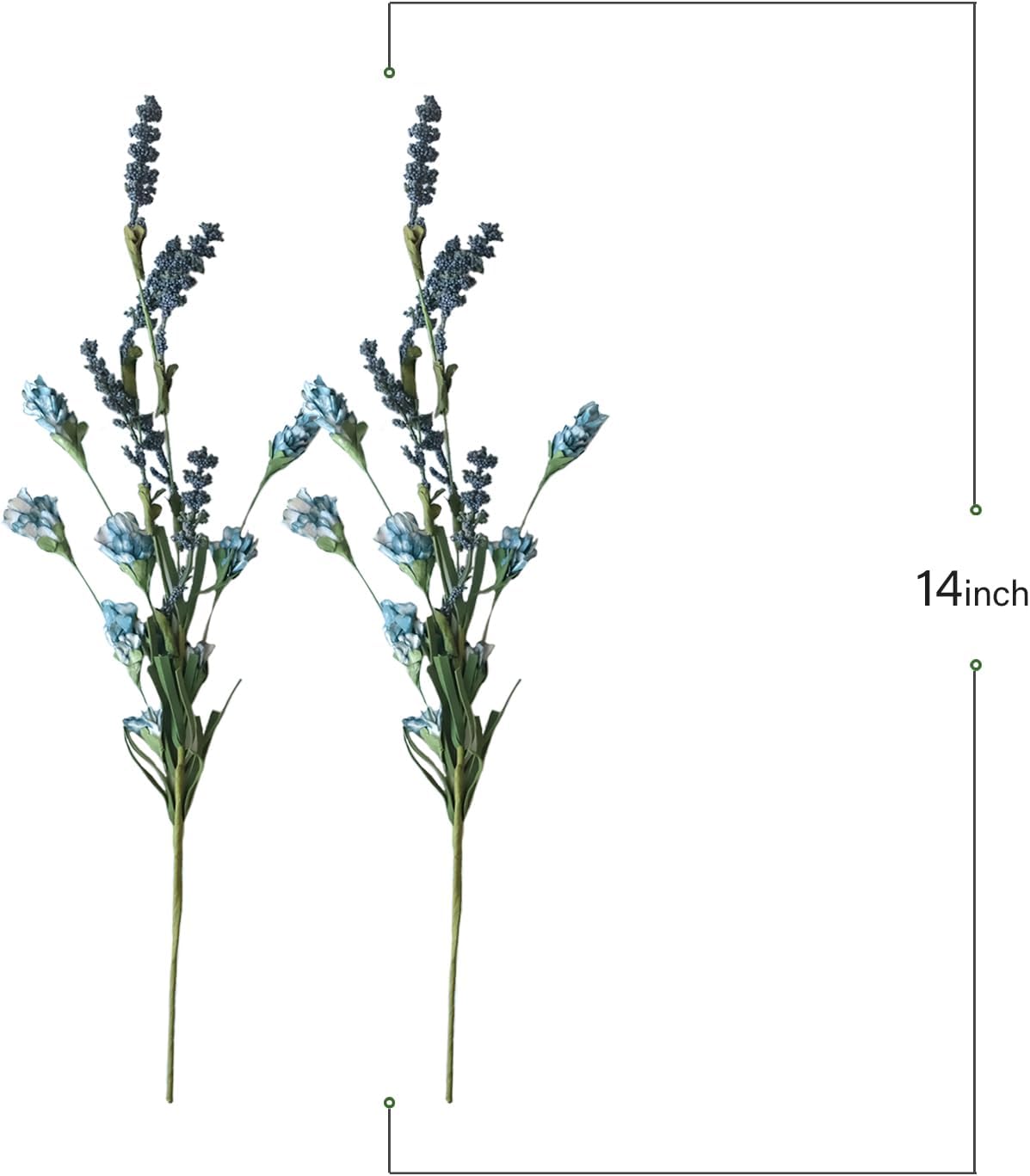 TEMPUS 10 Pcs Artificial Blue Flower Bundle