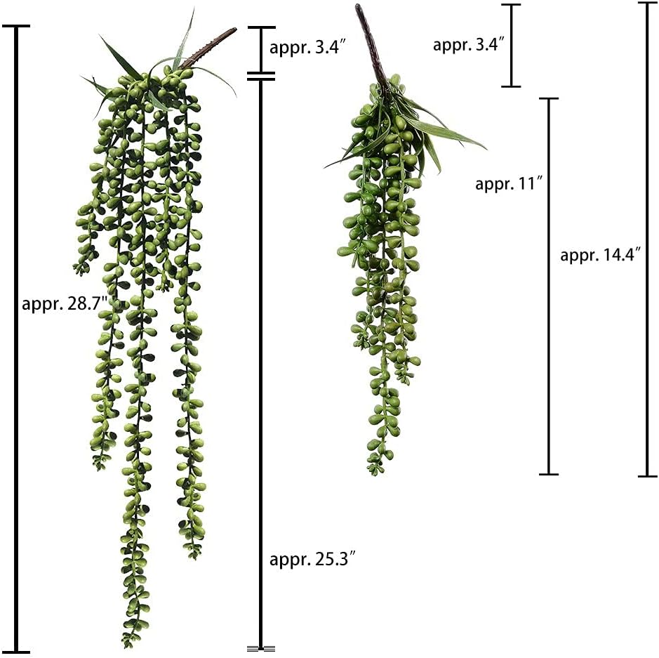 Supla 4 Pcs Artificial Hanging Succulent Decor