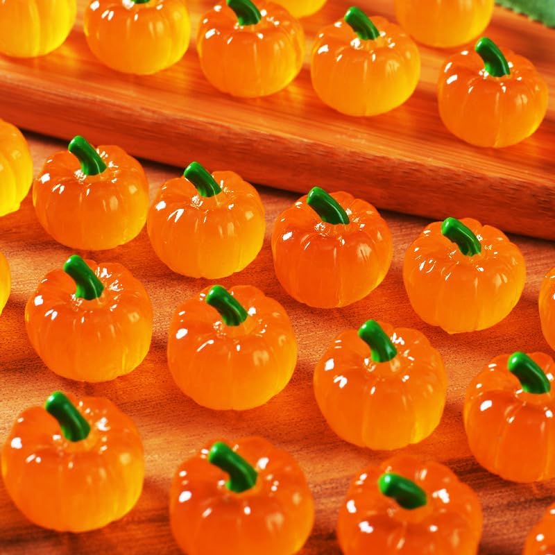 40 Pieces Miniature Fake Pumpkins for Fall Decor