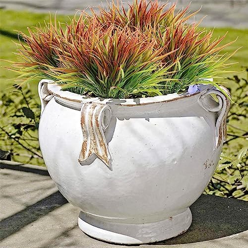 SzJias Artificial Grass Plants for Home Garden 12 Pcs UV Resistant