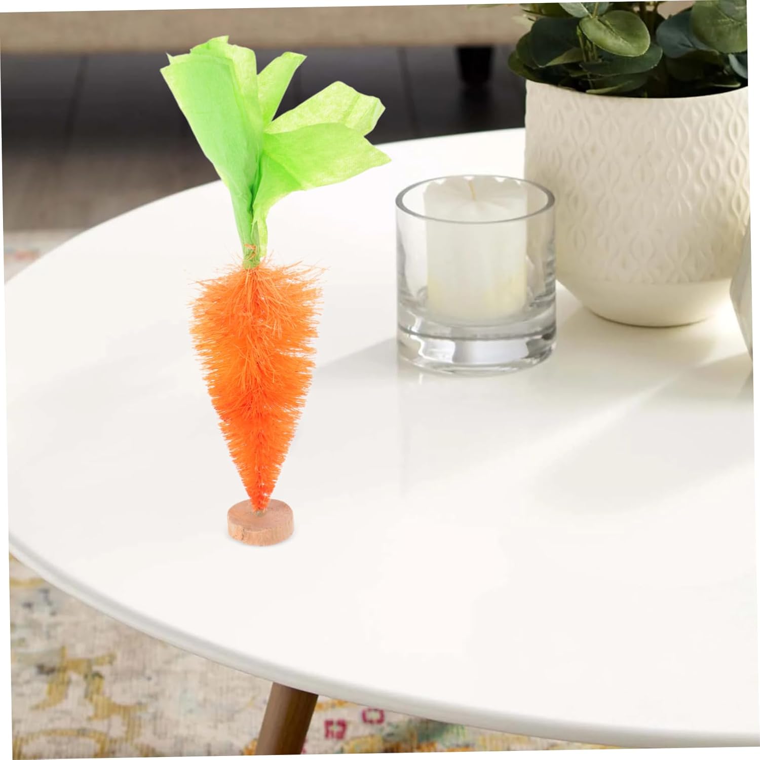 6pcs Sisal Fiber Carrot Ornaments for Easter Party Decor