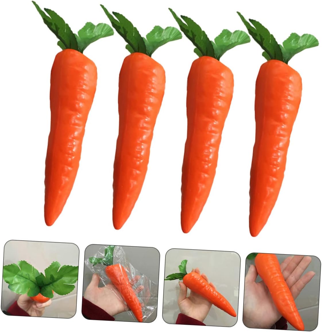 Garneck 3 Sets Artificial Carrot Decorations