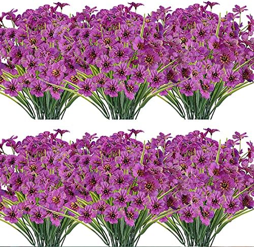 JEMONG 20 Bundles Artificial Flowers UV Resistant