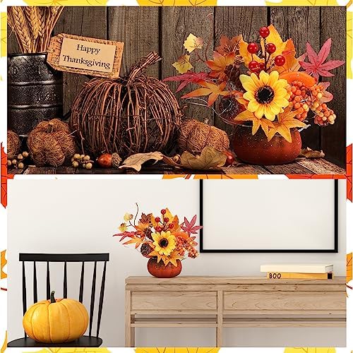 Bokon 86 Inch Thanksgiving Pumpkin Centerpiece Decorations with LED Lights