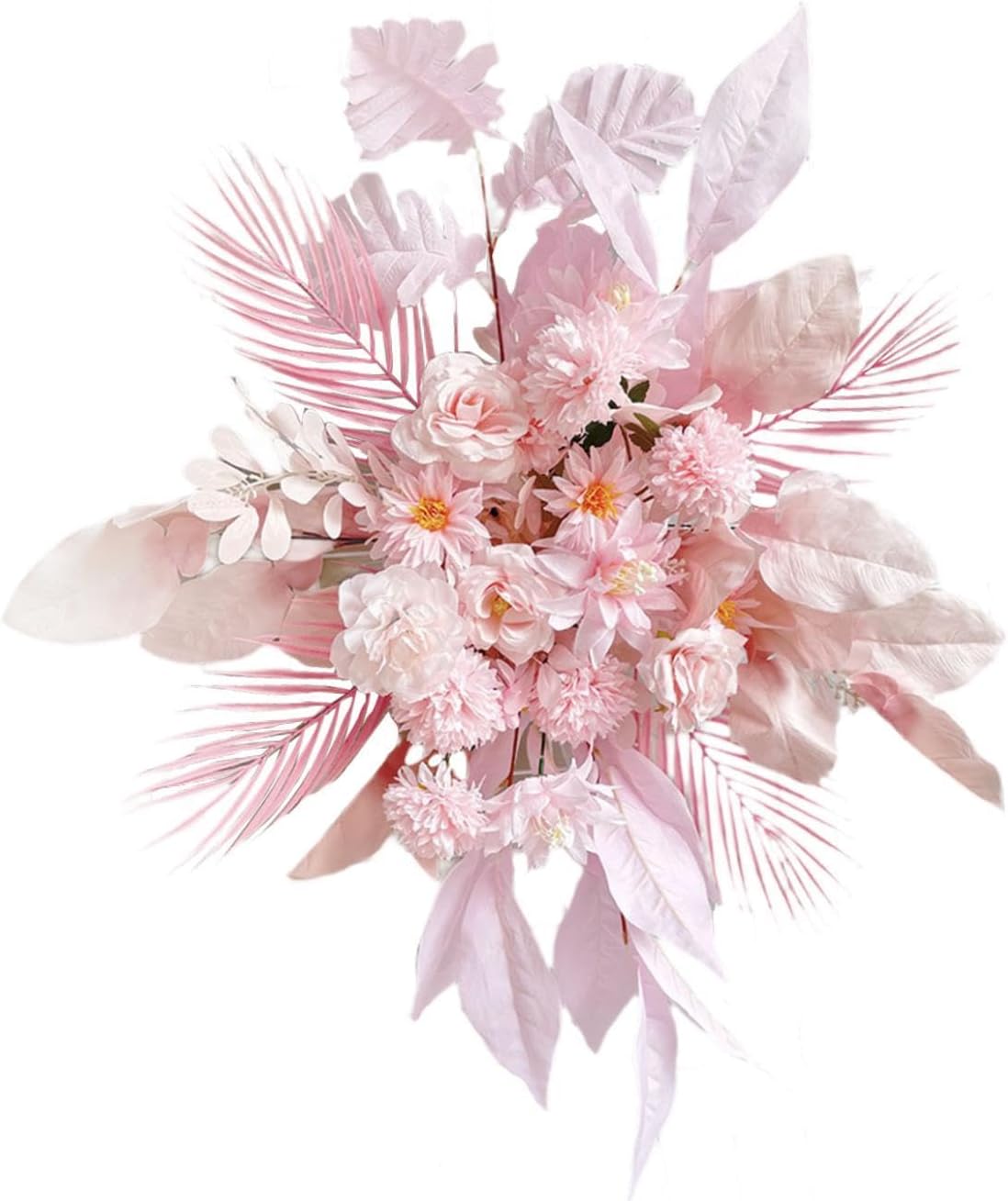 Menolana Artificial Pink Floral Swag for Fireplace and Front Door