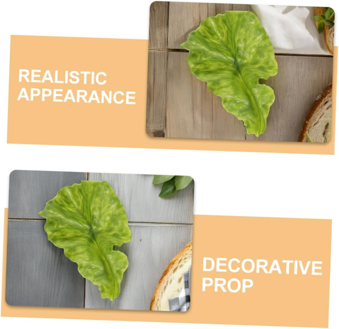 Alipis Realistic Fake Lettuce Leaves for Home and Restaurant Display