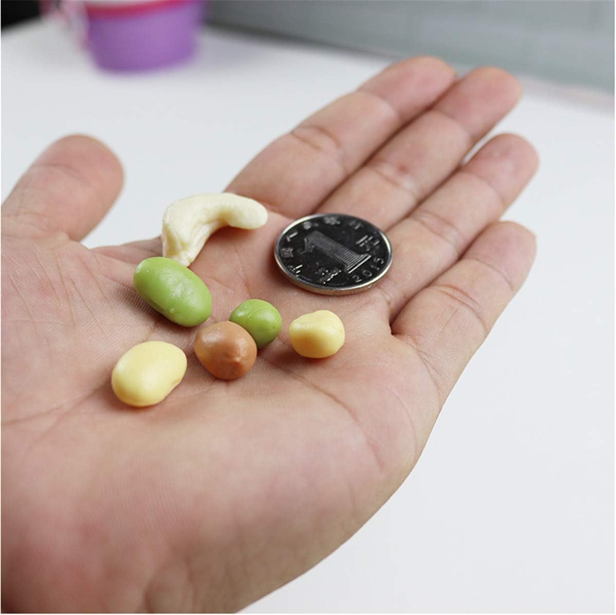 Zzooi 50PCS Artificial Green Soy Beans for Kitchen Decor