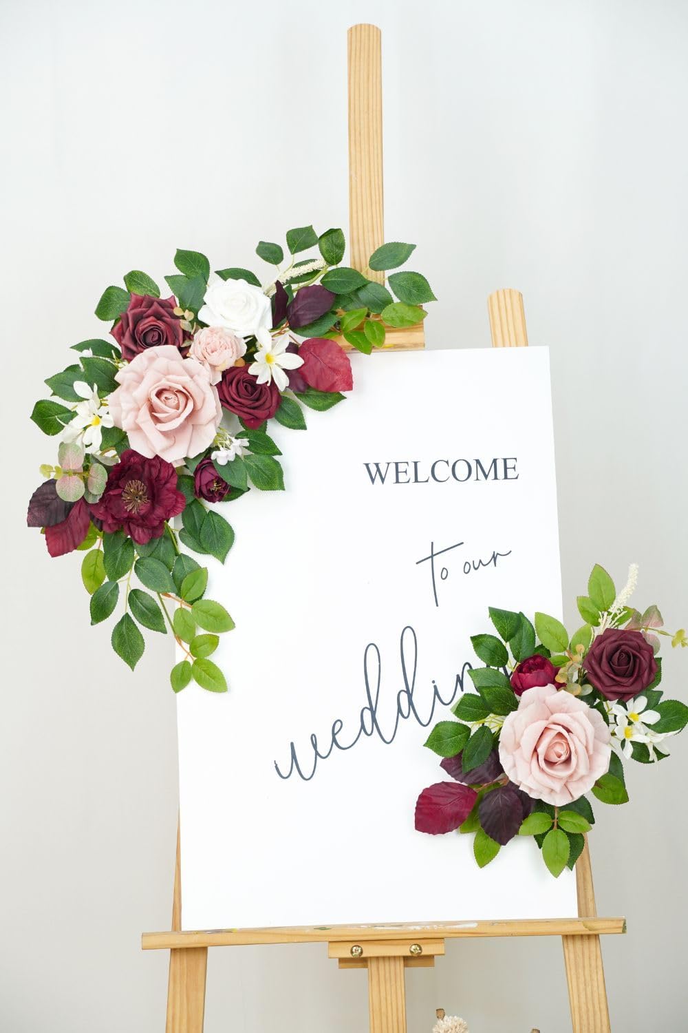 Piklado Wedding Decor Welcome Sign Flower Backdrop Garland 1