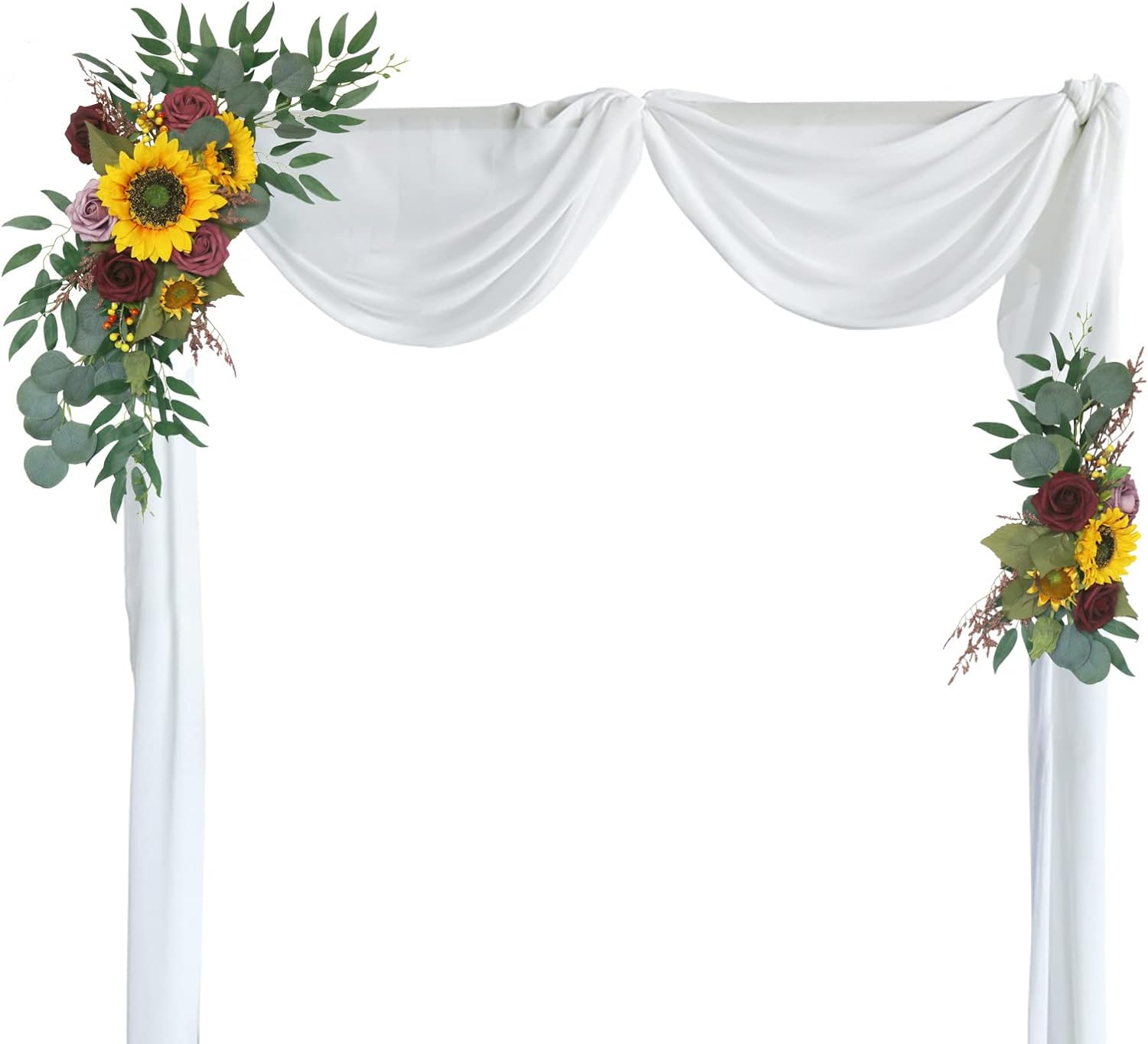 Emivery Artificial Wedding Flower Swag Kit