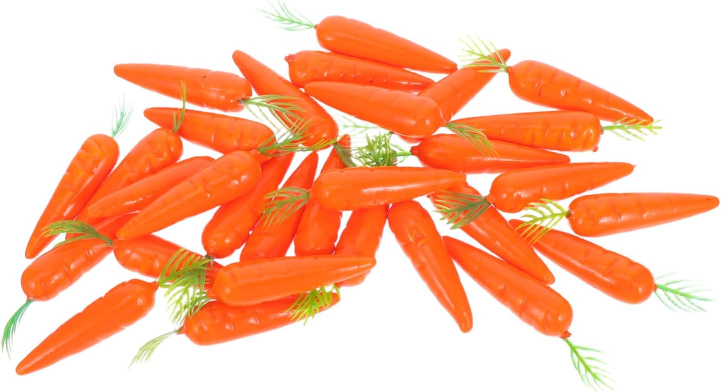 Cabilock 30pcs Artificial Carrots for Home Decor