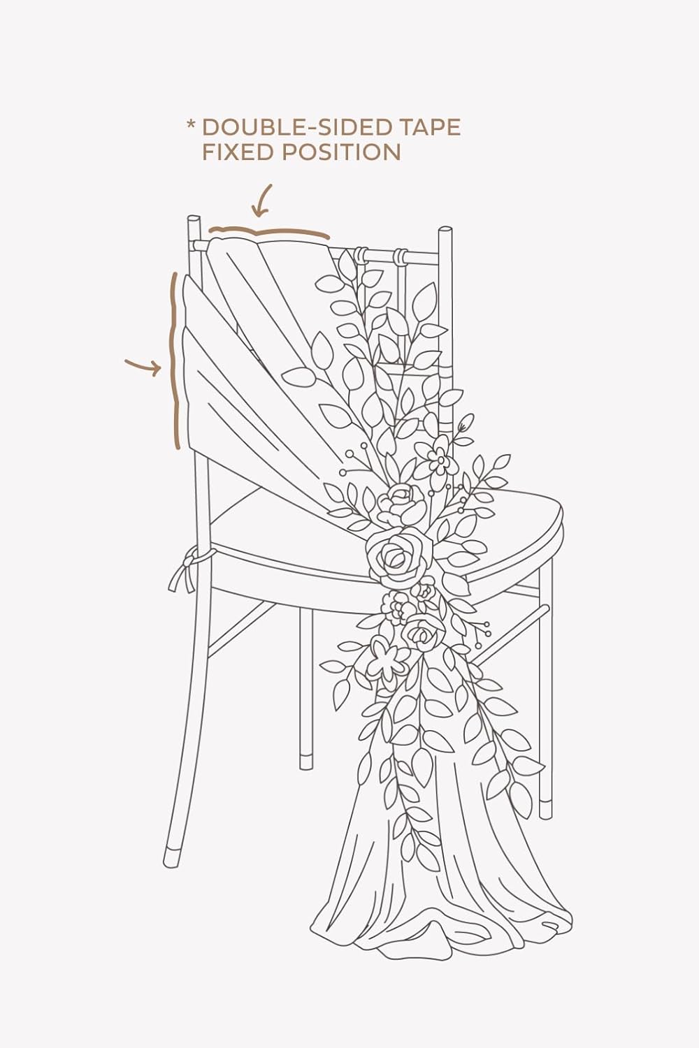 Lings Moment 8pcs Fall Wedding Chair Decorations