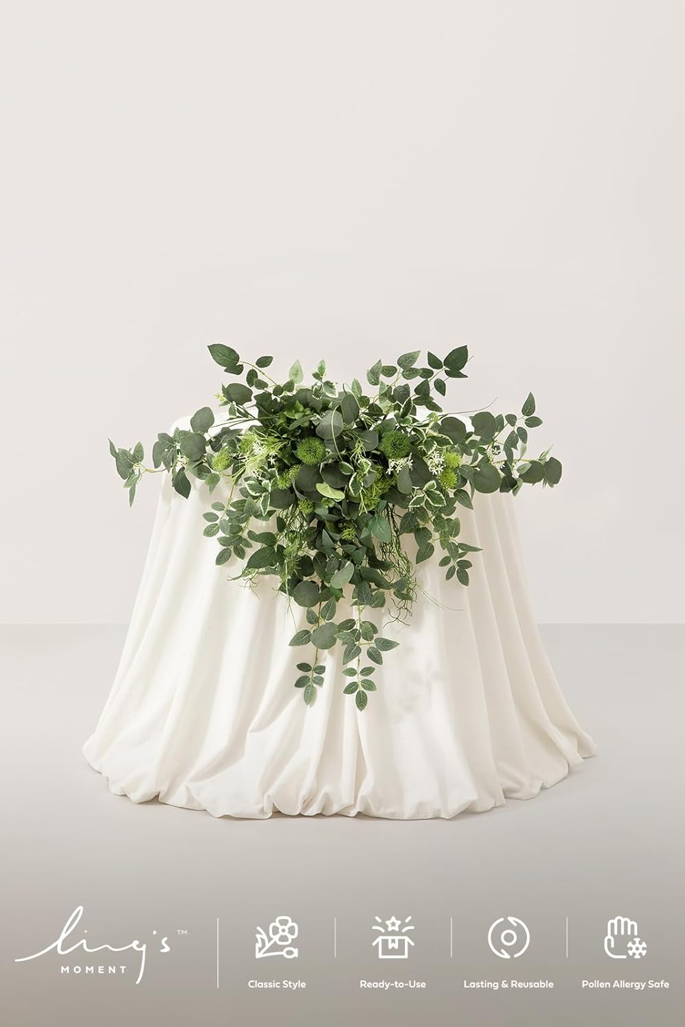 Lings Moment 2PCS Artificial Flower Garland for Wedding Decor