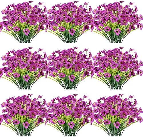 JEMONG 30 Bundles UV Resistant Artificial Flowers