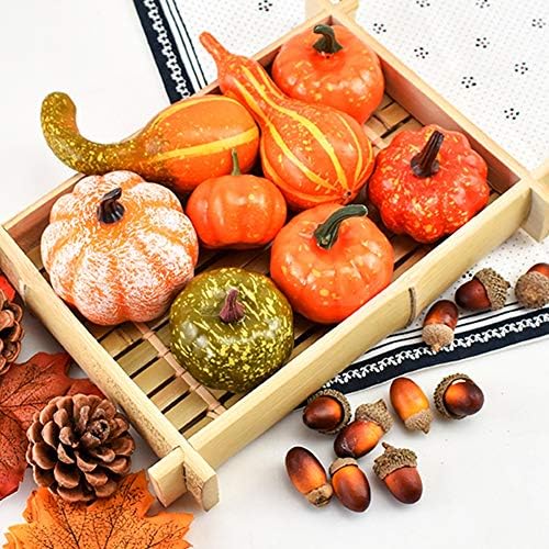 Ochine Artificial Mini Pumpkins Fall Decor Halloween Thanksgiving Party