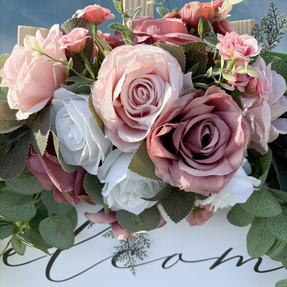 Handmade Wedding Arch Flowers with Silk Peonies and Greenery