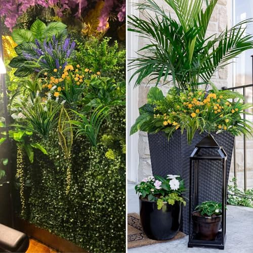 19 Piece Fake Plants Set for Outdoor Decor