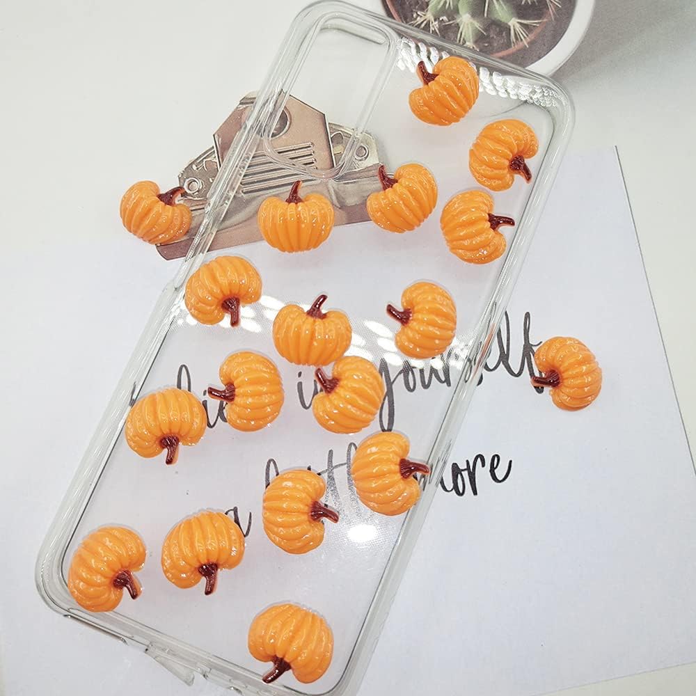 100 Pieces Mini Artificial Resin Pumpkins for Fall Decor