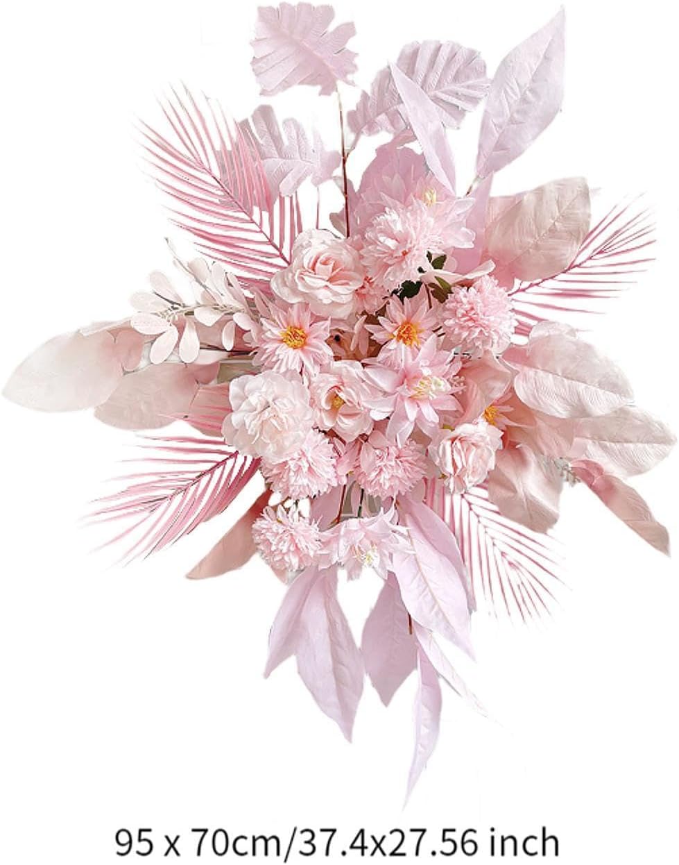 Menolana Artificial Pink Floral Swag for Fireplace and Front Door