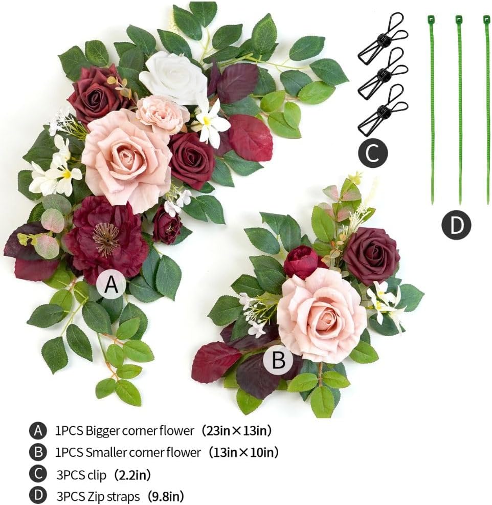Piklado Wedding Decor Welcome Sign Flower Backdrop Garland 1