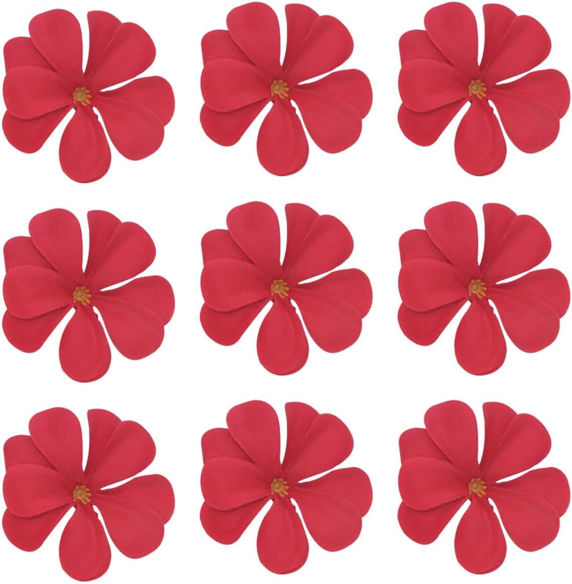 100 Pcs 28 Inch Red Artificial Plumeria Flower Heads