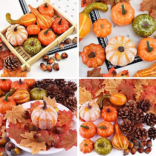 Ochine Artificial Mini Pumpkins Fall Decor Halloween Thanksgiving Party