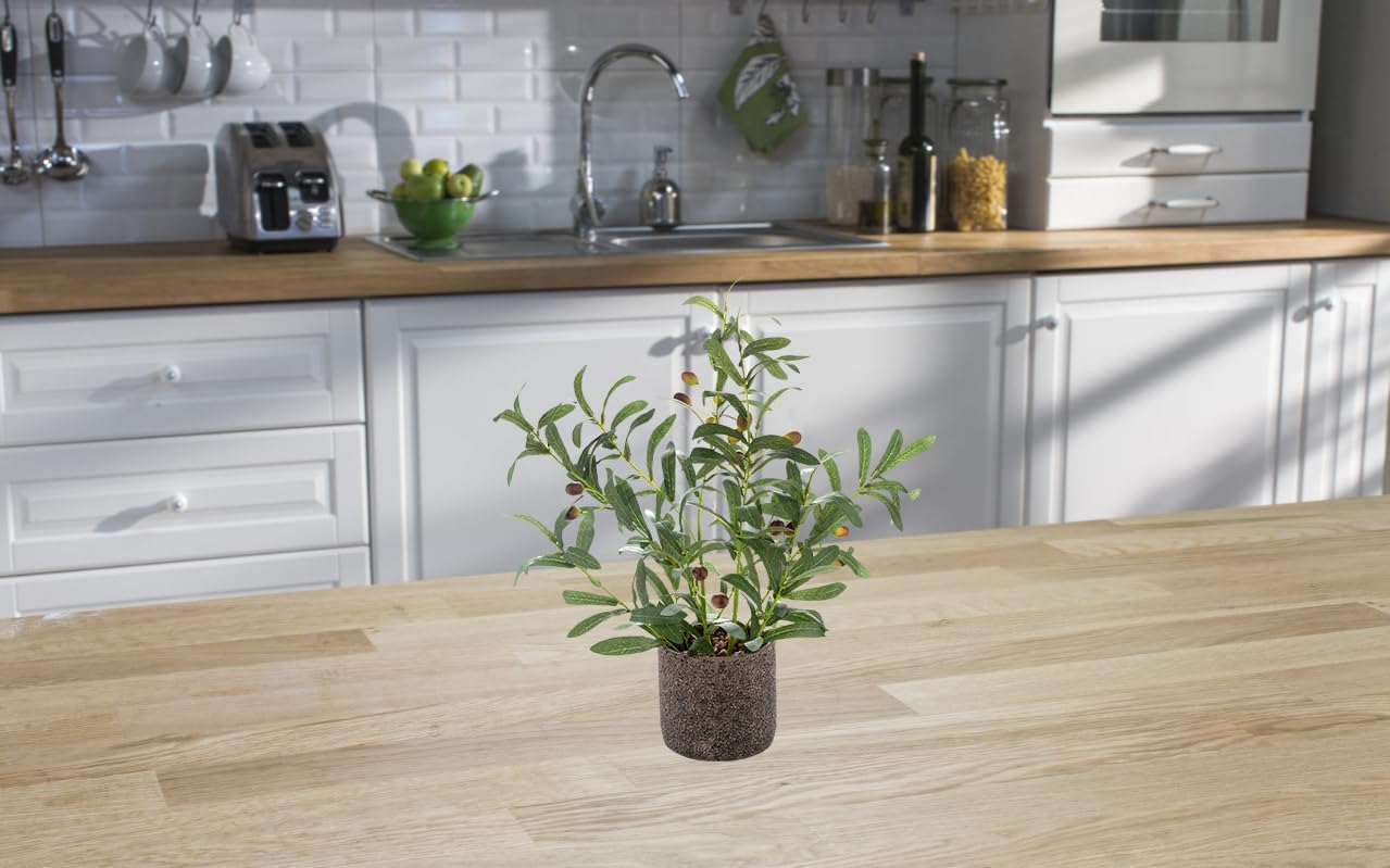 AlphaAcc 18 Inch Artificial Olive Tree with Realistic Fruits and Leaves