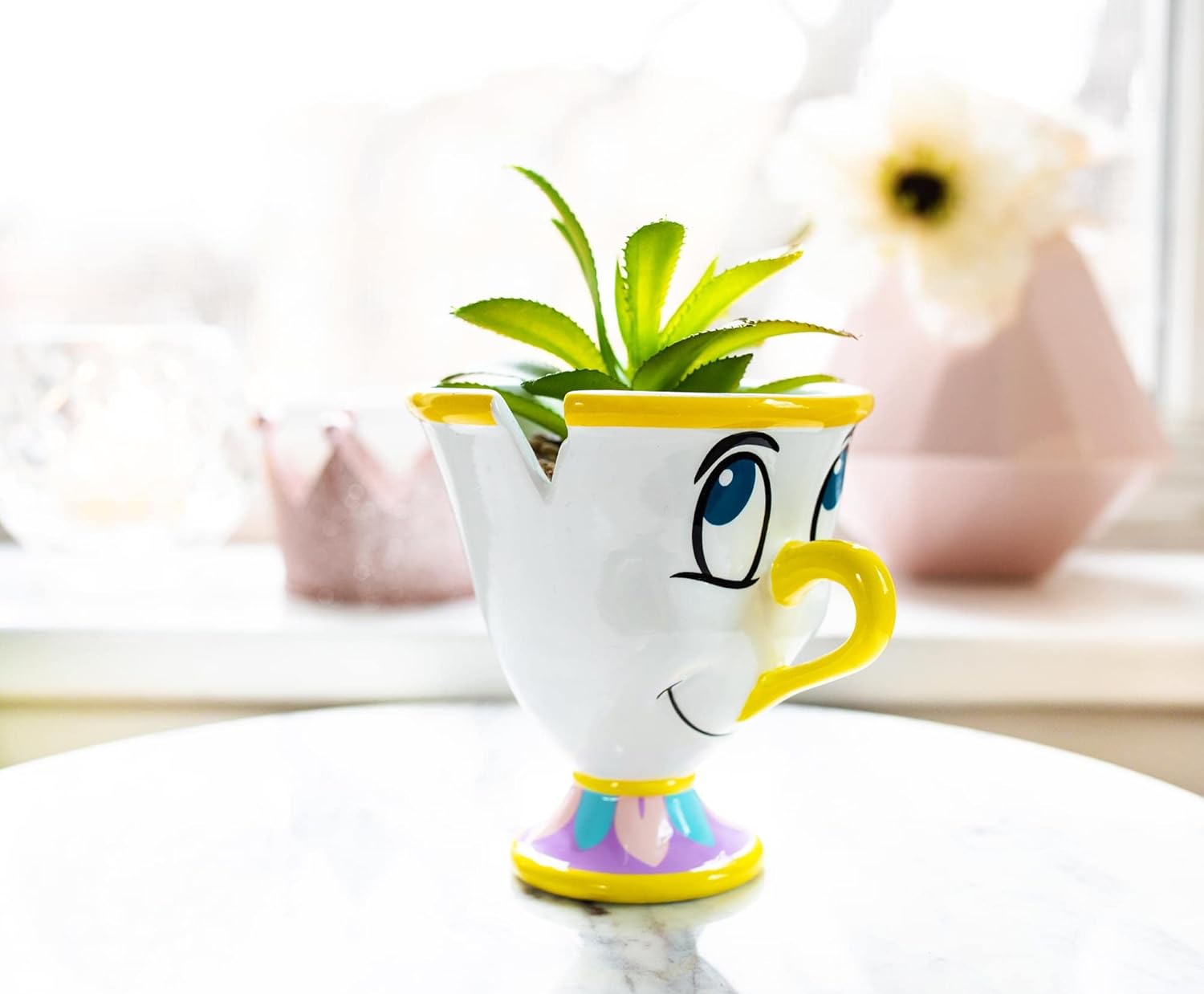 Disney Beauty and The Beast Chip 3-Inch Ceramic Planter