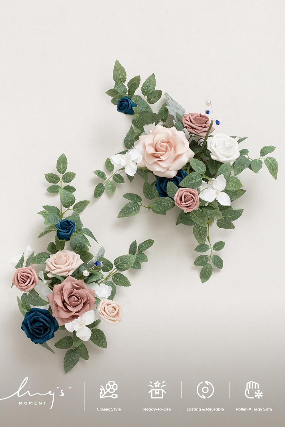 Lings Moment 2pcs Wedding Floral Swag Welcome Sign