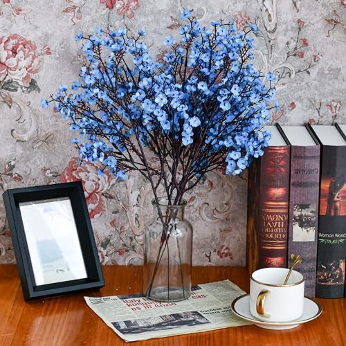 Mandys Royal Blue Artificial Babys Breath Flowers 15 Bundles