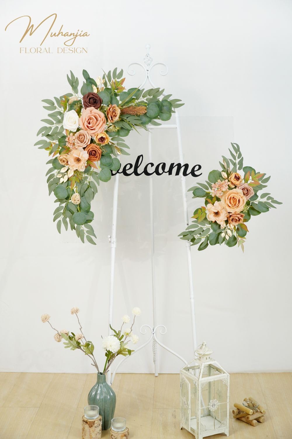 Terracotta Wedding Sign Faux Flower Swag Pack of 2