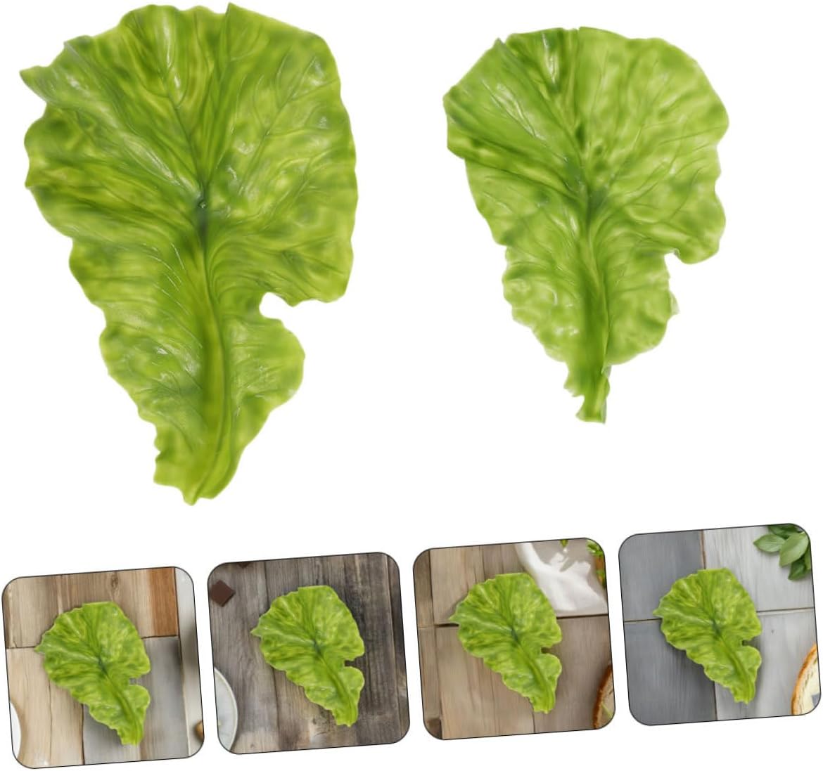 Alipis Realistic Fake Lettuce Leaves for Home and Restaurant Display