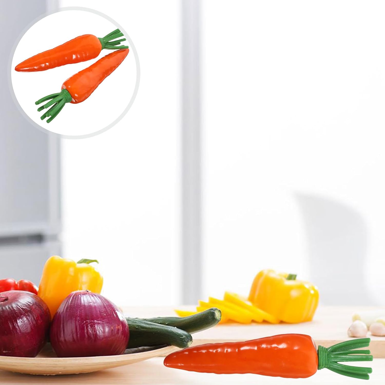 LUOZZY 2 Pcs Artificial Carrot Photo Props
