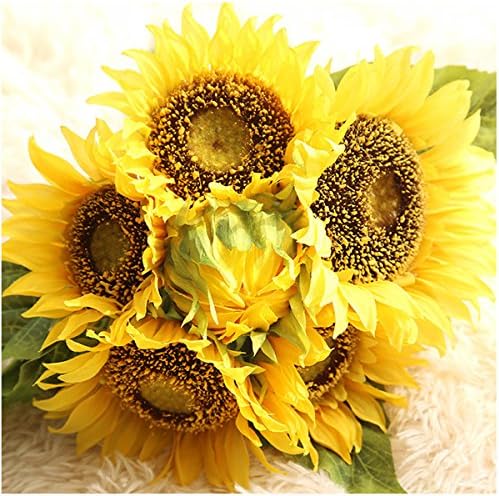 Bringsine Artificial Sunflower Bouquet for Home Wedding Decor