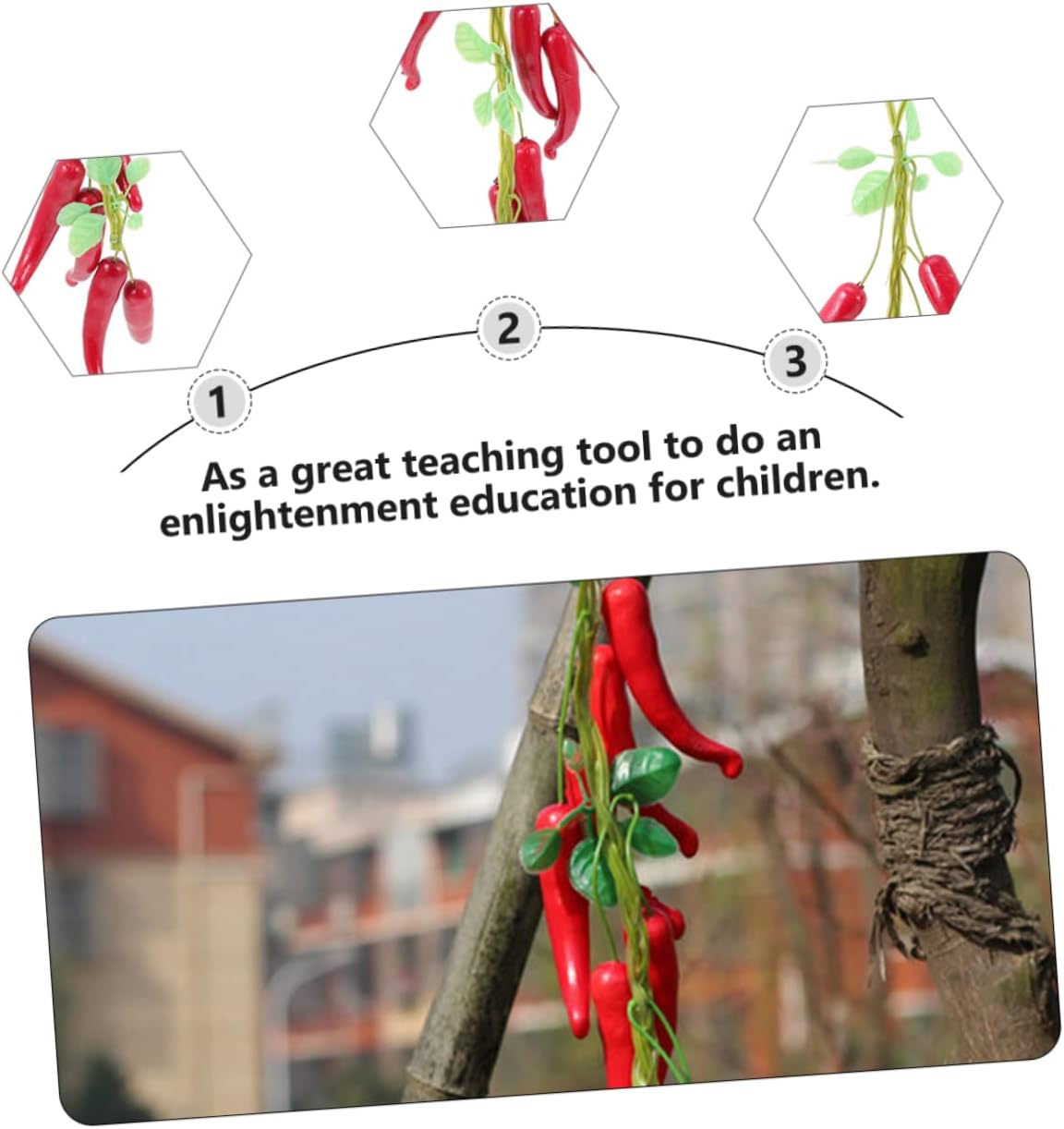 4pcs Simulated Chili Decor Artificial Pepper Farmhouse Hanging Decor