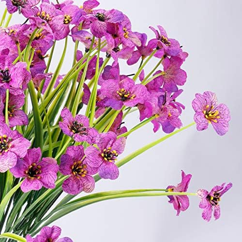 JEMONG 20 Bundles Artificial Flowers UV Resistant