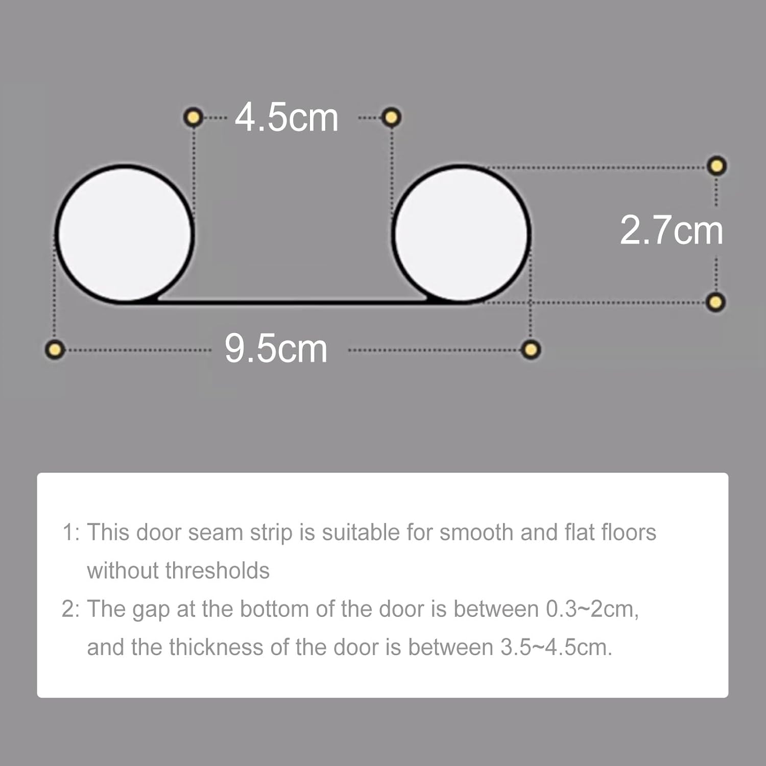 Adjustable Under Door Sound Blocker 36 in Brown