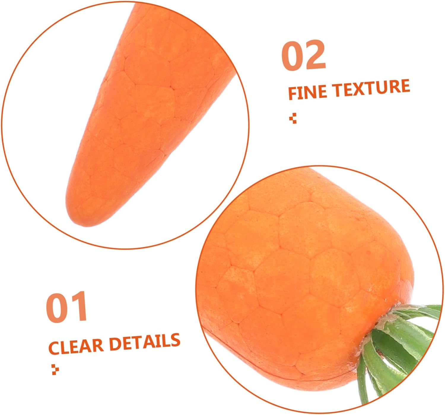 Easter Carrot Basket Decor 12pcs Fake Plastic Carrots