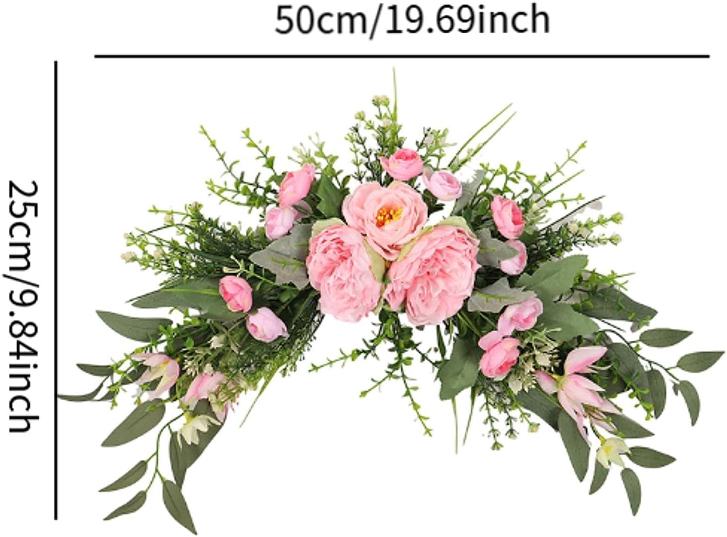 Predolo Wedding Arch Artificial Peony Flower Swag Pink