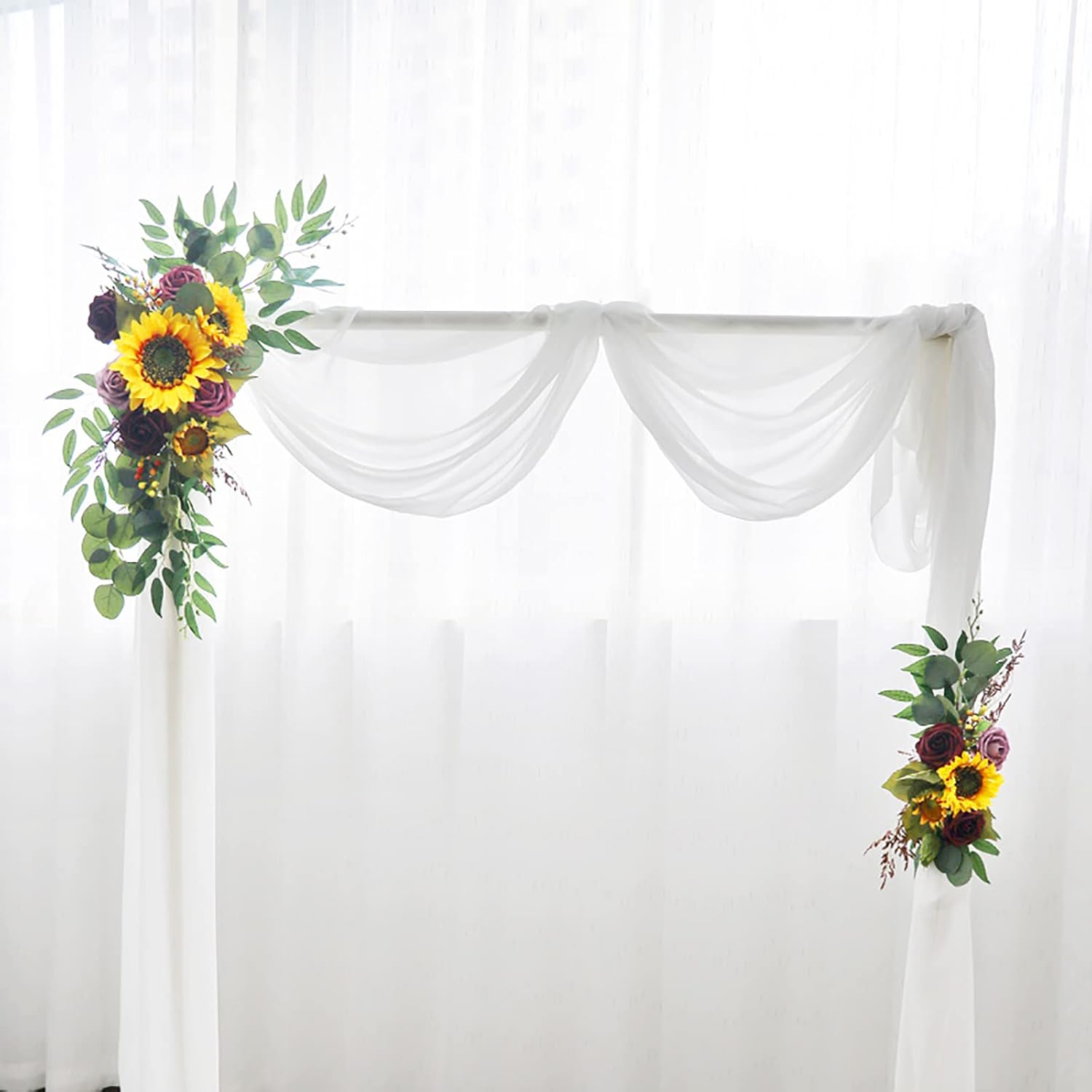 Emivery Artificial Wedding Flower Swag Kit