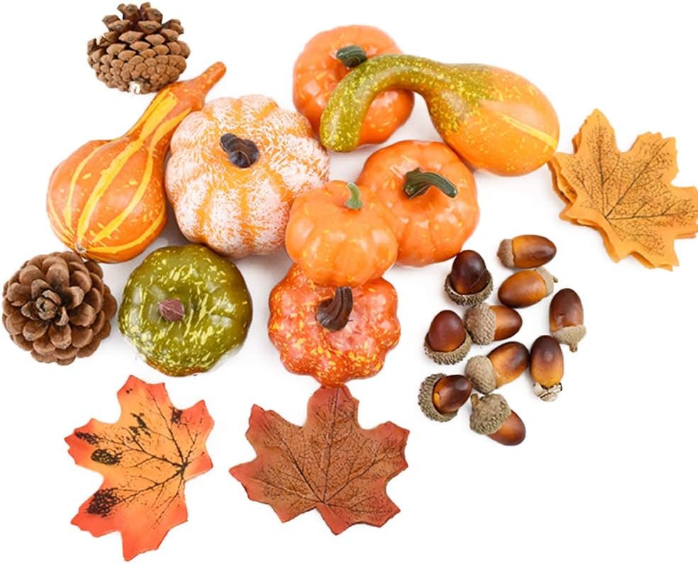Ochine Artificial Mini Pumpkins Fall Decor Halloween Thanksgiving Party