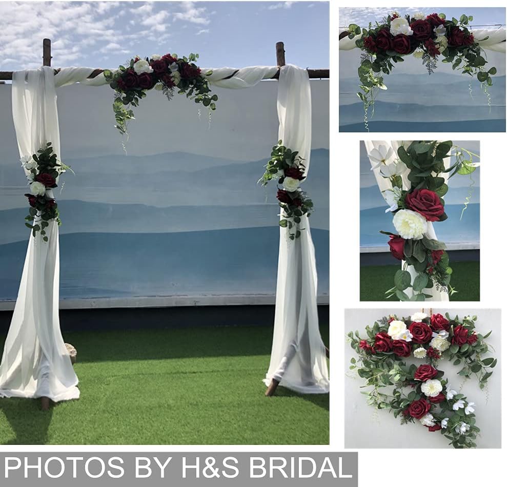 3PCS Artificial Wedding Arch Flowers Set