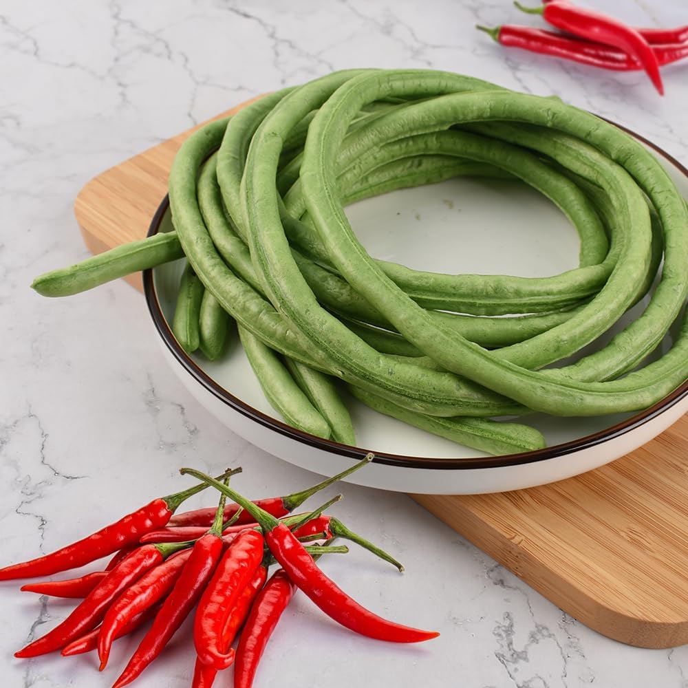 HUIANER Artificial Green Long Beans 6pcs Decor Display Props