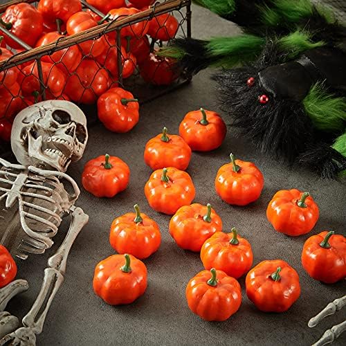 WILLBOND Artificial Mini Pumpkins 50 Piece Set